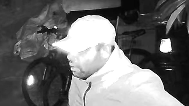 He is shown in the footage wearing a dark coloured jacket and cap. Picture: Contributed