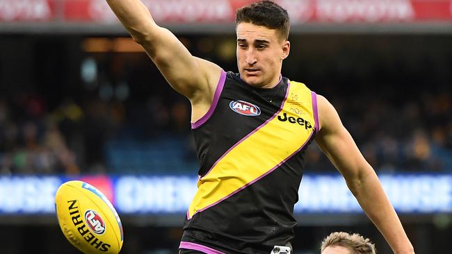 Developing Richmond ruckman Ivan Soldo, who was taken at pick No. 67 in the rookie draft in 2014. Picture: AAP