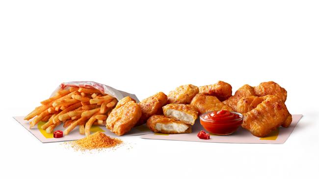 Among the new items, fan favourites like the Spicy McNuggets and the Shaker Fries will be returning. Picture: Supplied