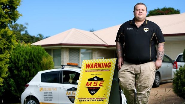 Queensland residents have hired MSE Security Services, directed by Shane Logan to patrol their streets at night. Picture: Steve Pohlner