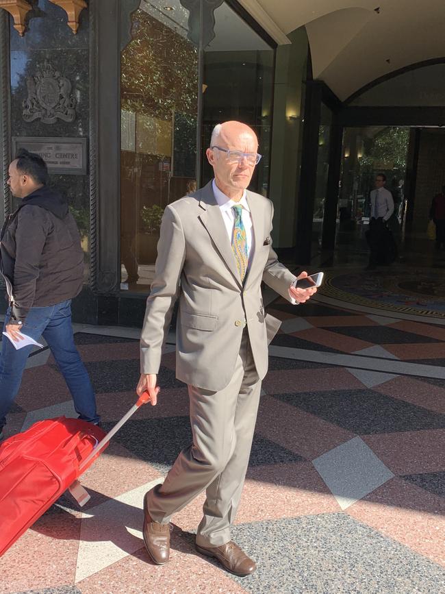 Jonathan Bolton leaving court on the second day of his hearing.