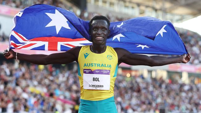 Australian’s Peter Bol after after running the 800m at the Commonwealth Games in Birmingham last year. Picture: Michael Klein