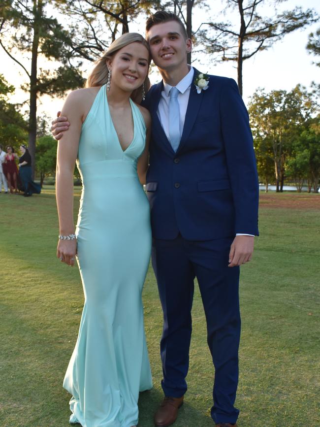 Lara Feenaghty and Riley Phelan at the Pioneer State High School formal at the Mackay Golf Course on Friday November 20. Picture: Zizi Averill