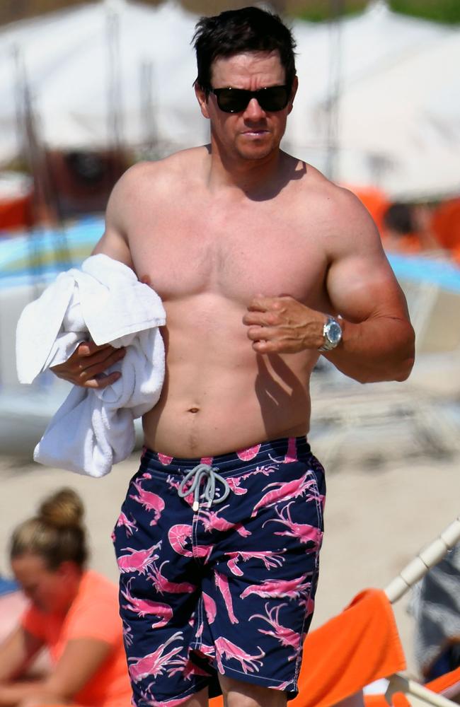 Mark Wahlberg spends the day at the beach in Maui, Hawaii. Picture: FameFlynet/Snapper Media