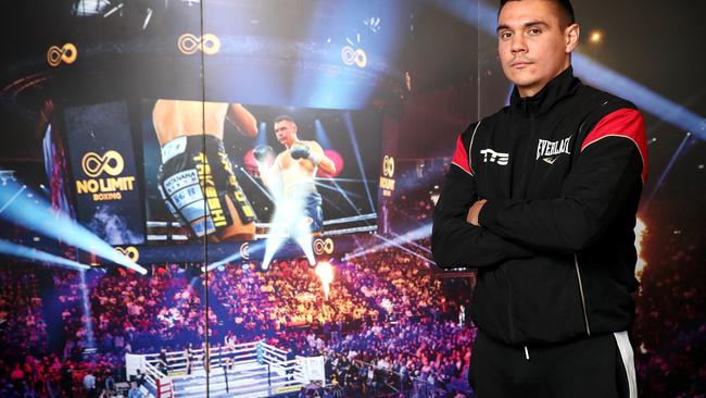 Tim Tszyu wants his title fight to be the first even held at the new Sydney Football Stadium. Picture: No Limit Boxing/Gregg Porteous.