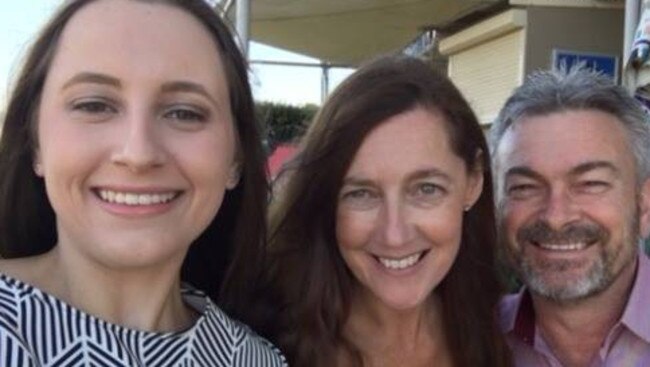 Karen Ristevski and husband Borce with their daughter Sarah.