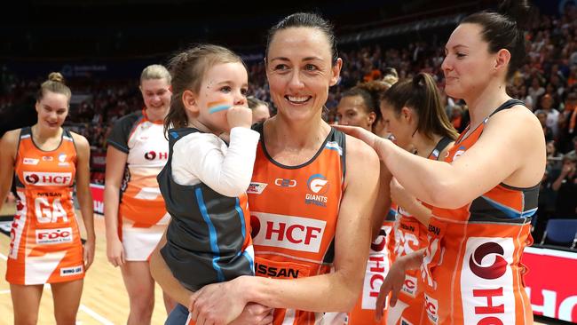 Giants star Bec Bulley announced her retirement after the game. Picture: Getty Images