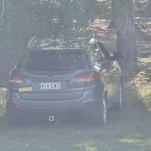 James Woods' car at Queens Park in Bundaberg this week. It is understood he has been living in his car. Picture: Supplied