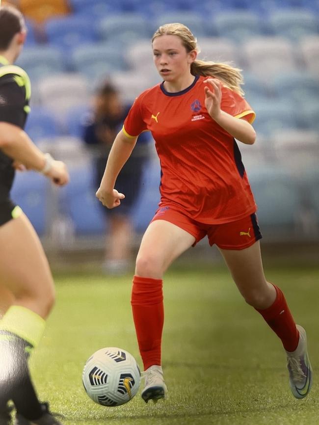 Miley Grigg joined the Matildas’ extended junior squad this season. Picture: Supplied