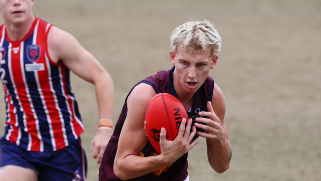 Action from the Colts game between Wilston Grange and Palm Beach Currumbin. Pictured is CurrumbinÃs Luca Laverde. Picture: Tertius Pickard