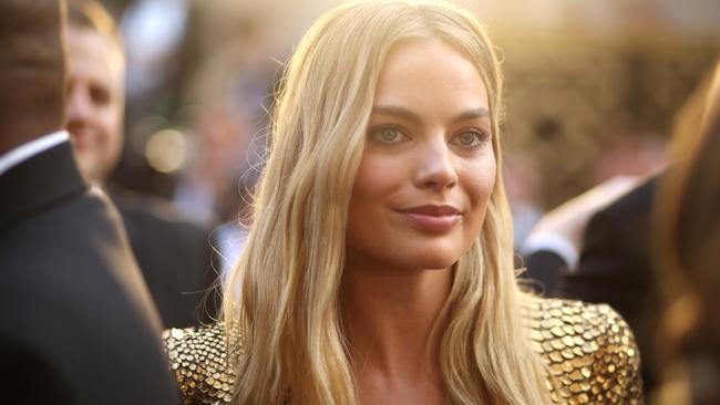 A glowing Margot Robbie pictured looking candidly amazing on the Oscars red carpet. Picture: Matt Sayles/Invision/AP