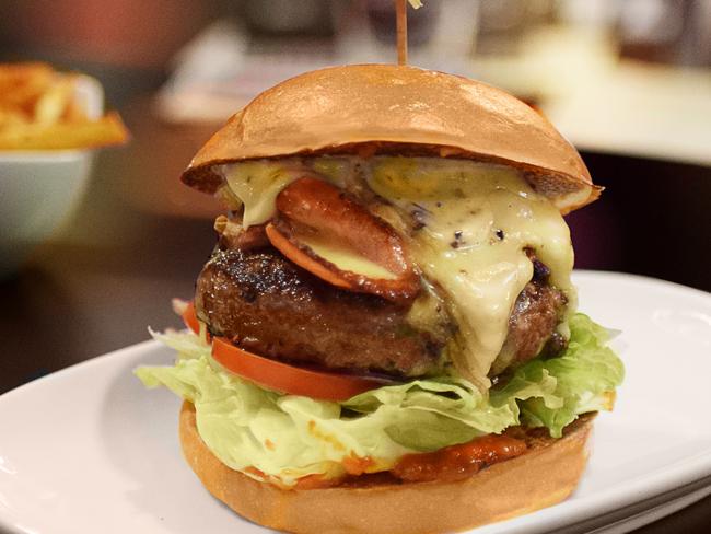 French Coulommiers Truffle Brie Angus Burger from Crystal Bar.