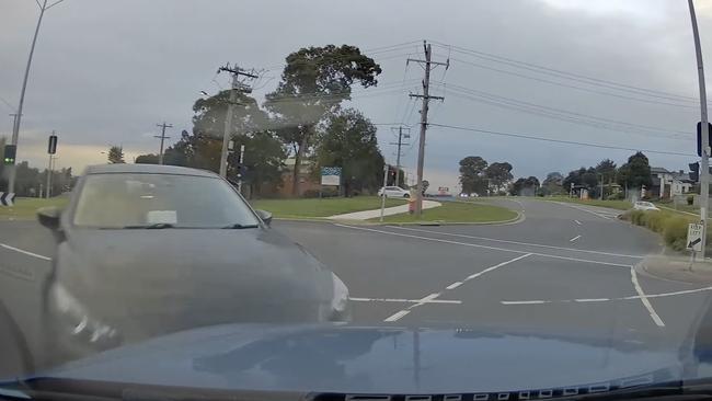 The two cars collided in a hairy head-on crash. Picture: Facebook.