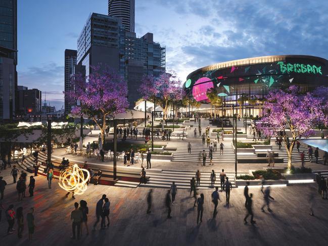 There is money set aside for a $2.5bn Brisbane Arena development.