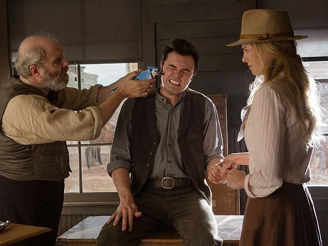 MacFarlane is “alternately nervy, needy and naughty” in A Million Ways To Die in the West.