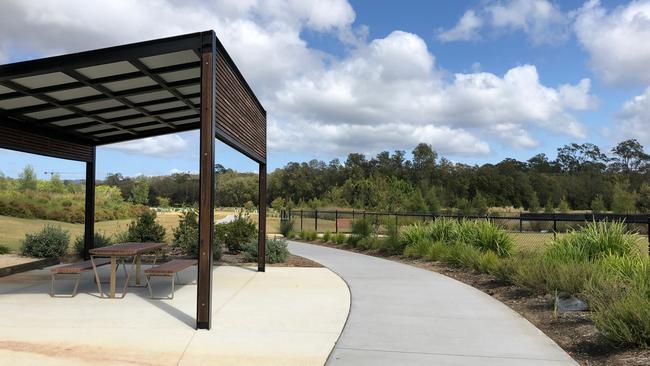 A picnic table right next door to the dog park. Picture: Amanda Robbemond