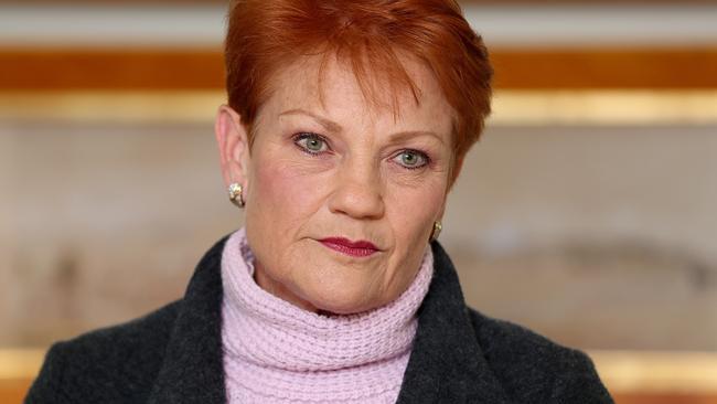 Senator Pauline Hanson in Hobart yesterday. Picture: Sam Rosewarne