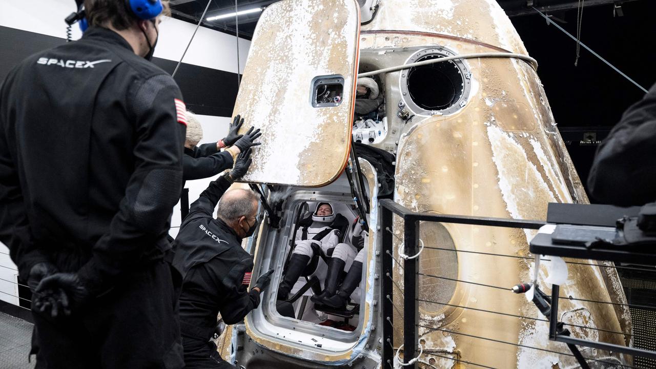 It’s possible that SpaceX’s Crew Dragon could be used to help bring the astronauts home. Picture: AFP