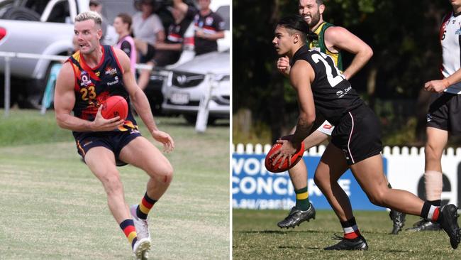 Noosa’s Aaron Wilson and Morningside’s Kelly Castle in action. Picture: Craig Slaney Sports Photography and Highflyer Images.