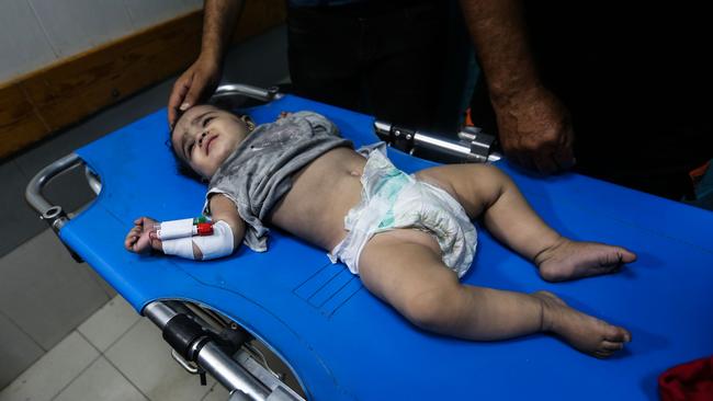 The UN says Gaza is “becoming a graveyard for children” as the Israel-Hamas conflict death toll mounts. Picture: Getty