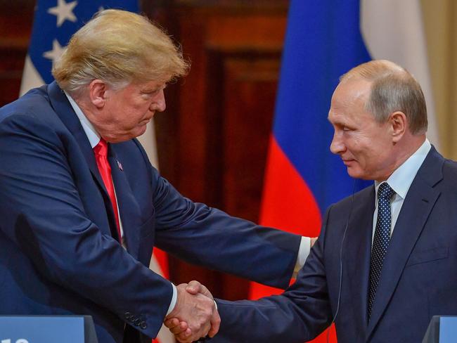 We meet again: US President Donald Trump and Russia's President Vladimir Putin, pictured here in 2018, are due for another face-to-face meeting. Picture: AFP