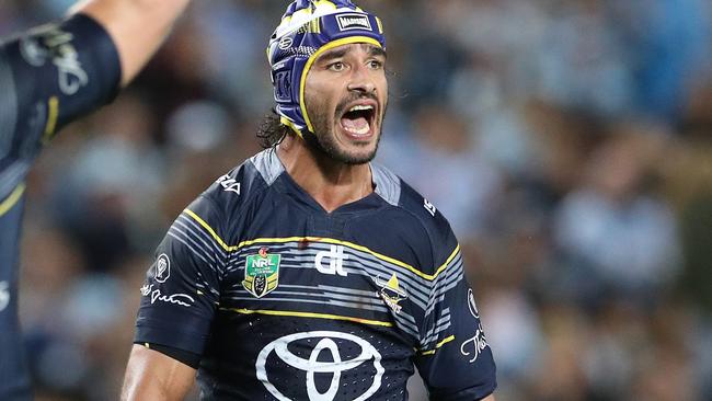 Johnathan Thurston lets out some frustration.