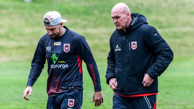 Dragons skipper Gareth Widdop and coach Paul McGregor have had all the ups and downs a season can deliver. Picture : AAP