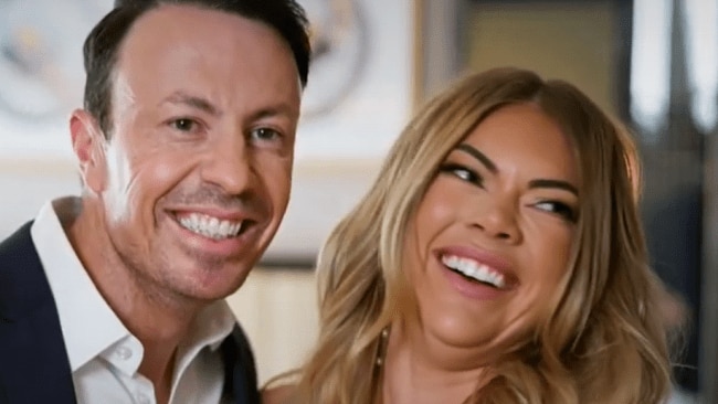 Clint and Jacqui before the final dinner party. Picture: MAFS/Nine Network