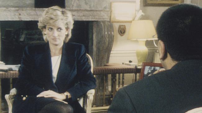 Martin Bashir interviews Princess Diana in Kensington Palace for the television program Panorama. Picture: Pool Photograph/Corbis/Corbis via Getty Images