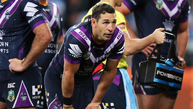 Melbourne's Billy Slater will face the NRL judiciary to appeal his shoulder charge ban. Picture: Brett Costello