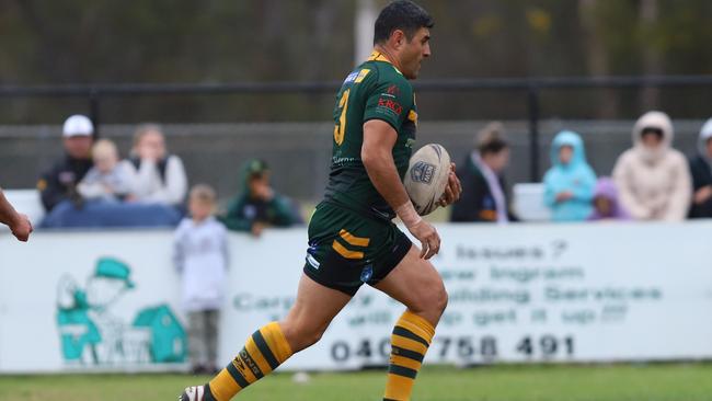 Bryson Goodwin in the clear for Mittagong Lions. Picture: Steve Montgomery