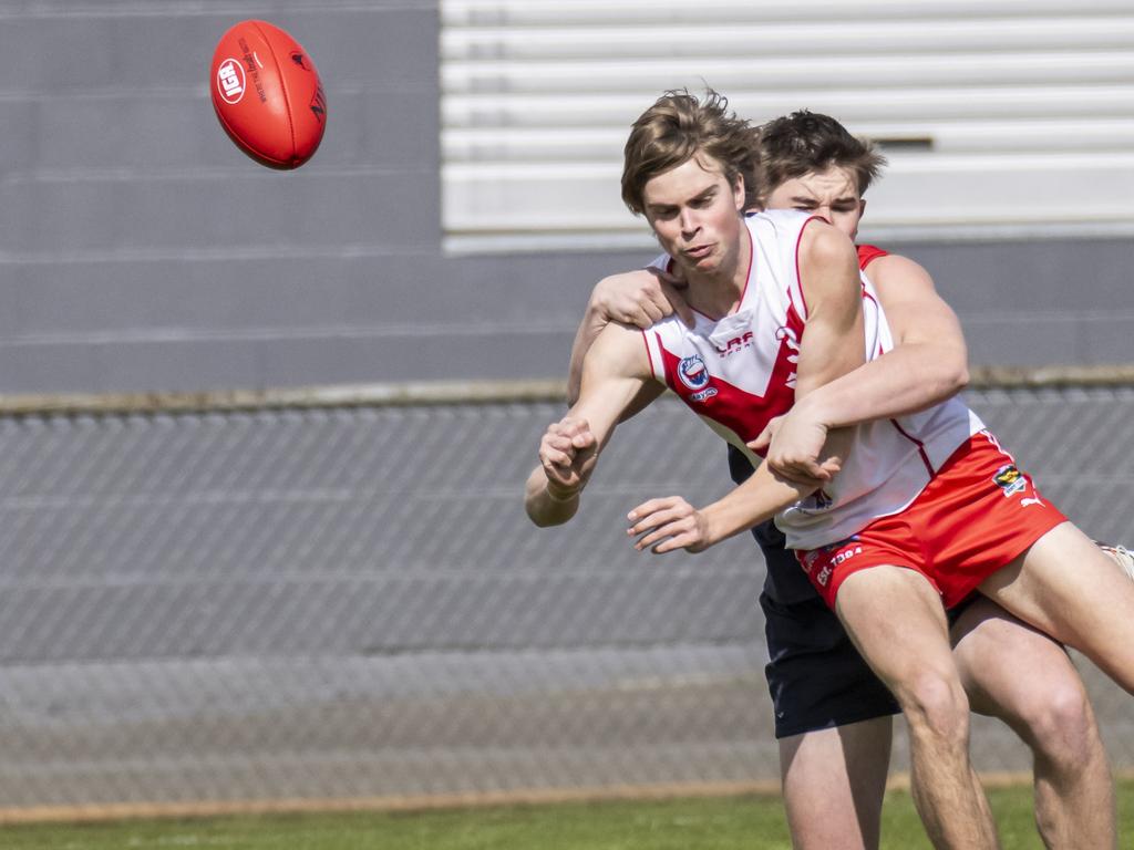 STJFL Grand finals U18 Boys Clarence v North Hobart at North Hobart Oval. Picture: Caroline Tan