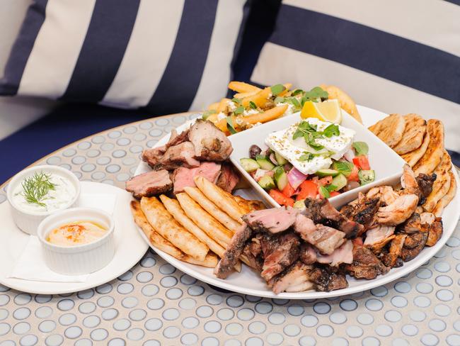 One of the platters from Kazzi Beach Greek.