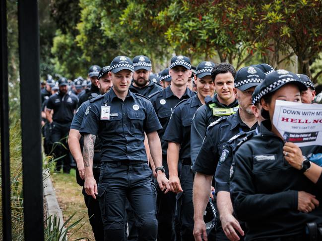 A Police Association Victoria spokesperson said on Thursday it had now entered a Heads of Agreement with Victoria Police towards the compilation of a full agreement. Picture: NewsWire / Nadir Kinani