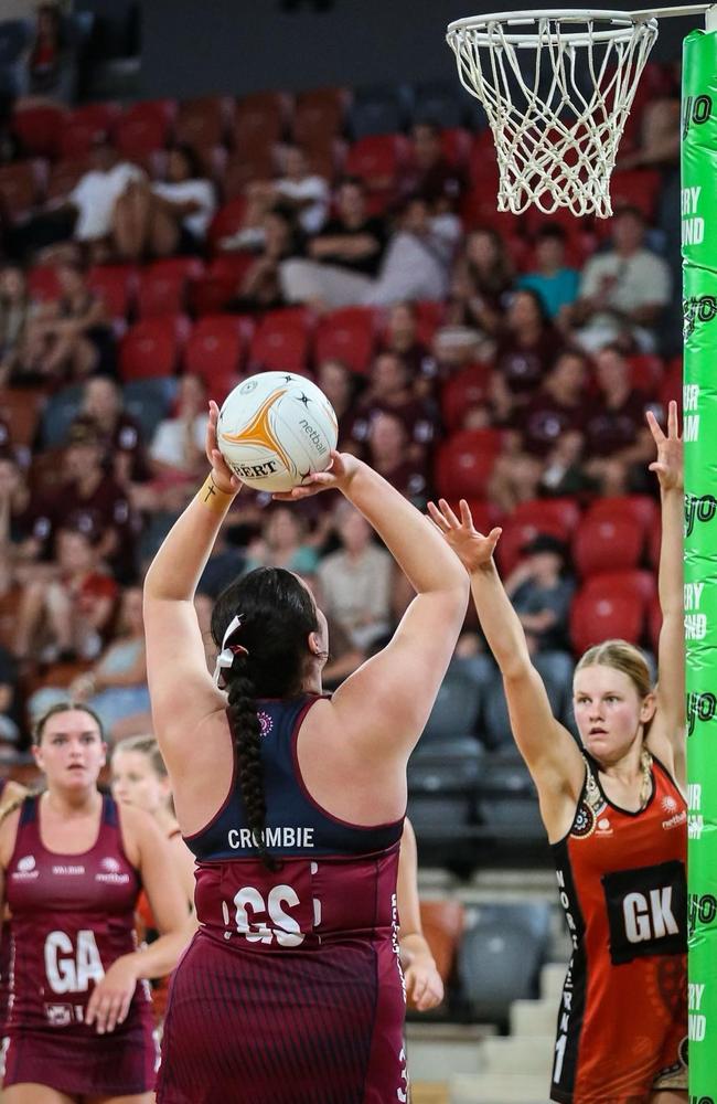 Tia Crombie playing for Queensland Under-17s, 2023