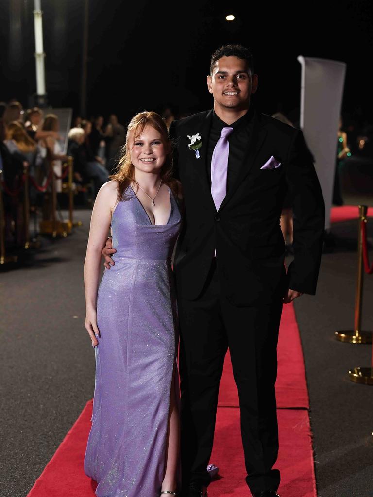 Jamall Nelson & Meghan McGucken at Xavier Catholic College year 12 formals. Picture: Patrick Woods.