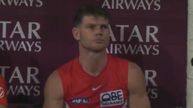 Taylor Adams cut a dejected figure