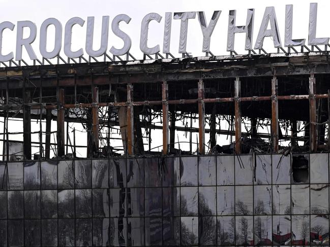The burnt-out Crocus City Hall concert venue in Krasnogorsk, outside Moscow. Picture: AFP