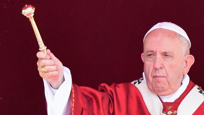 Pope Francis celebrates a Pentecost mass in Saint Peter's square at the Vatican. The Vatican has rejected the idea that people can change or choose their gender. Picture: Alberto Pizzoli/AFP