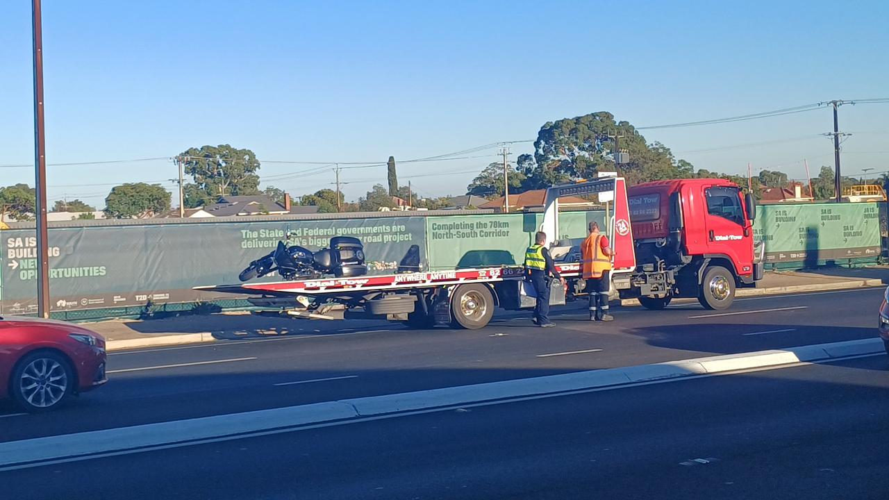 Pedestrian seriously injured after being hit by a motorcycle on South Rd