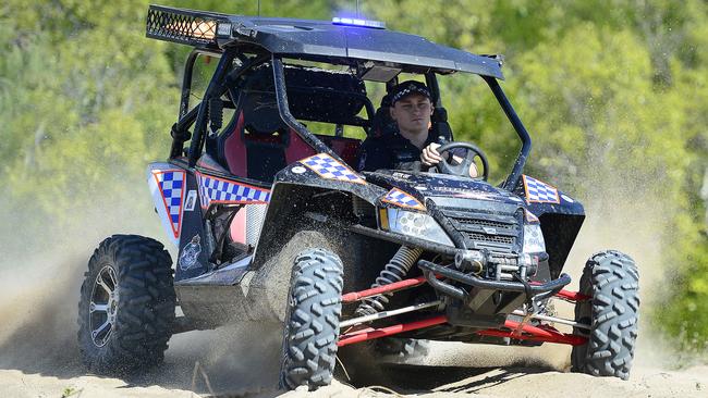 Constable Stephen Byrnes. Rollingstone police have issued a stern warning to campers after community concerns regarding hooning and anti-social behaviour at Toomulla Beach and Clement Forest National Park. PICTURE: MATT TAYLOR.