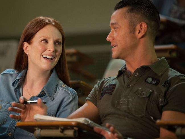 Director ... Joseph Gordon-Levitt, with co-star Julianne Moore, wrote and directed Don Jon. Picture: Supplied