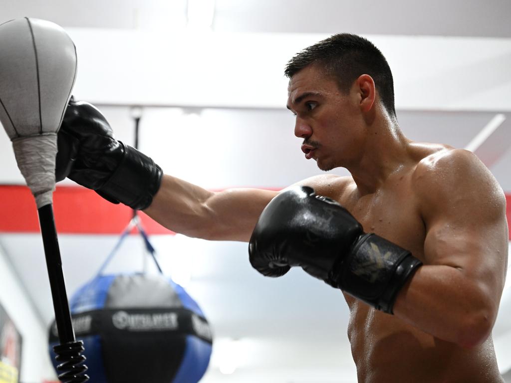 Australian boxing star Tim Tszyu in Los Angeles. Picture: No Limit Boxing