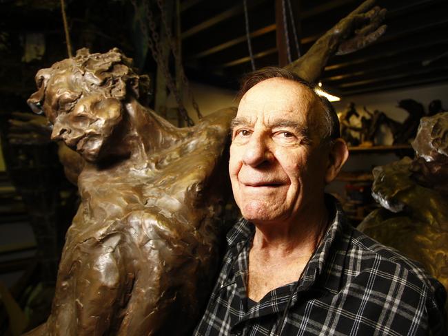 Sculptor Alan Somerville whose twin soldiers stand sentinel on the Anzac Bridge.