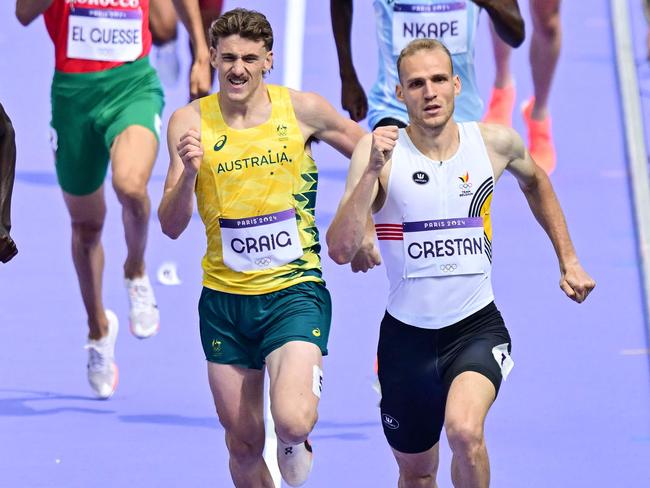 Australia's Peyton Craig in the heats of the men’s 800 metres. Picture: Martin Bernetti / AFP