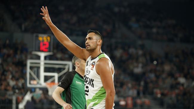 Tai Wesley calls to the bench after injuring a hamstring. Pic: Getty Images