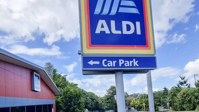 Retailer Aldi, on Simeoni Dr, Goonellabah where it is alleged four persons smashed their way in the front door and stole four TV sets. Picture: Supplied