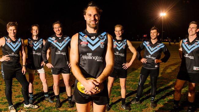 Blackfriars coach Jarrad O’Riley, and players Sam Murphy, Travis Hillman, Matthew Brincat, Matthew Milne, Simon Grgic and Patrick Harmer are eager to test themselves in 2022. Picture: Morgan Sette