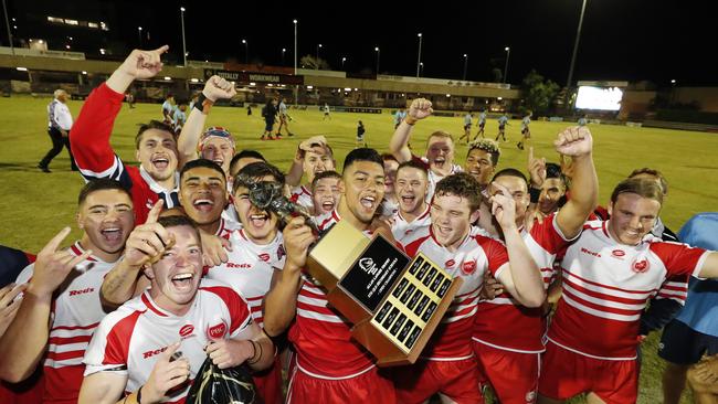 Palm Beach Currumbin pictured celebrating their win. Picture: Josh Woning