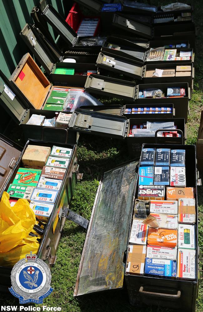 More than 1000 rounds of ammunition were seized. Picture: NSW Police